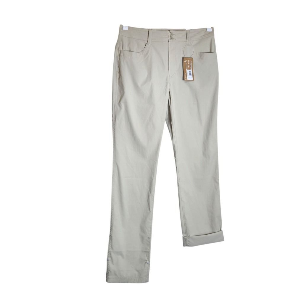 Eddie Bauer Women Sightscape Horizon Convertible Pants Pumice Tan UPF 50 Size 10